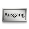 Ausgang Hinweisschild rechteckig in Edelstahloptik