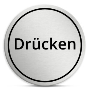 Drücken Türschild