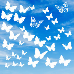 Fensterbild Schmetterling, selbstklebend und wiederverwendbar