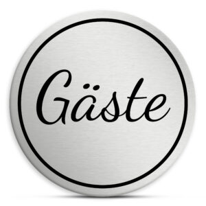 Alternative view of Gäste Schild selbstklebend, wetterfest und UV-beständig