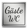 Gäste WC Schild selbstklebend
