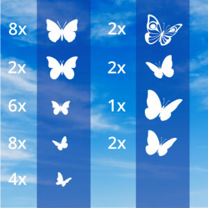 Vogelschutz für Fenster als Schmetterling Deko