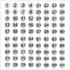 Zahlenaufkleber, Nummerierung Aufkleber 1-100